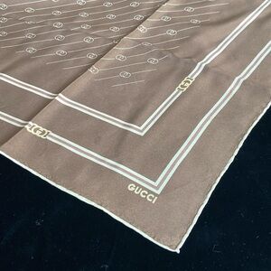 Vintage Gucci scarf brown with tan accents